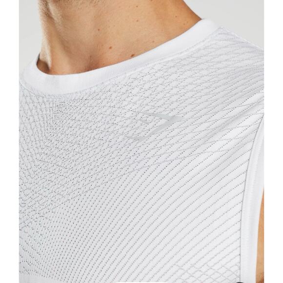 Gymshark Apex Seamless Tank Top Men’s Small White Active Workout Gym Breathable - Picture 6 of 15